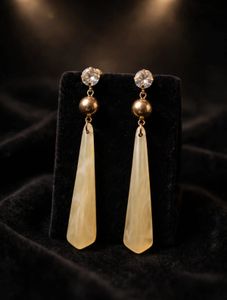 Cute Yellow Flower Heart Earrings