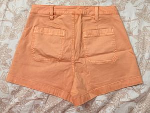 Peach High-Waist Shorts