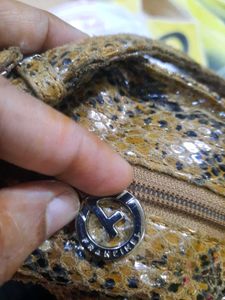 Chic Snakeskin Print Handbag