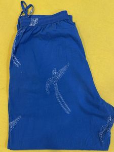 Blue Printed Night Suit