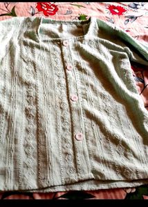 Light Green Textured Kurta