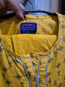 Cute Yellow Girls Kurta Set