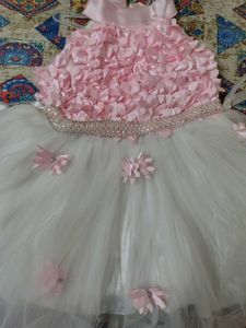 Adorable Pink & White Tulle Dress