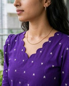 Vibrant Purple Embroidered Kurta( LIMITED OFFER)