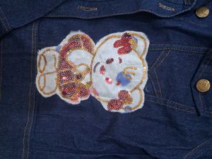 Cute Teddy Bear Denim Jacket