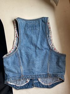 Forever 21 Denim Vest Jean Shrug