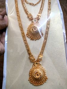 Gold Plated Necklace and Earring Set