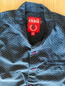 Chalk Blue Patterned Shirt
