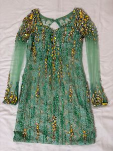 Stunning Embellished Green Gown