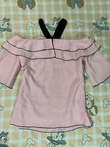 pink off shoulder top
