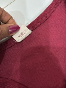 Chic Burgundy Wrap Top