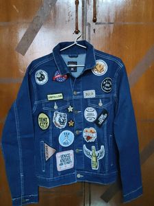 Patched Denim Jacket