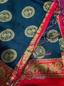 Beautiful Ethnic Saree with Elephant Motif
