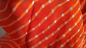 4 metres of printed georgette fabric