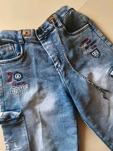 Boys Blue Denim Cargo Shorts