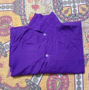 Men's Purple Button-Down Shirt