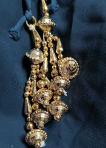 Blue &amp; Gold Embellished Lengha Set