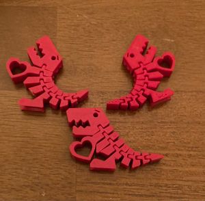 Valentines Flexi T-Rex with Heart