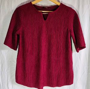 Burgundy top