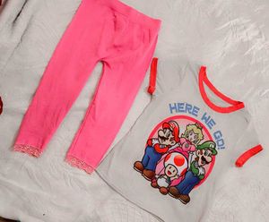 Very Cute N Beautiful Top With Leggings