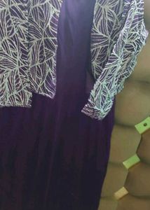 Elegant Purple Embroidered Gown