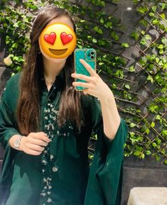 Elegant Dark Green Kurta Set cord se