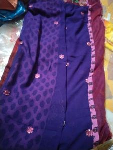 Beautiful Purple &amp; Pink Saree
