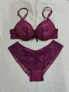 Brachy Purple Lingerie & Dark Blue Night Dress