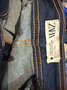 ZARA ORIGINAL Wide Leg Cropped Denim Jeans