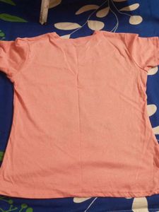 Peach Floral Print T-Shirt