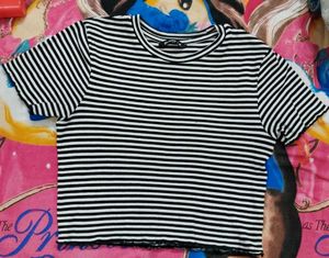 Striped Cropped T-Shirt