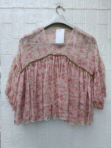 New with tag Korean Boho Floral Print Blouse