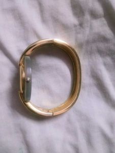 Elegant Gold Jade Bangle Watch