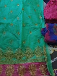 Teal &amp; Pink Unstitched Suit