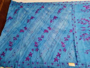 🇳🇿💫🎀Elegant Blue Floral Print Saree