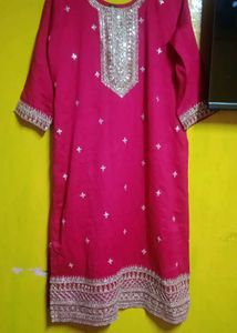 Elegant Pink Kurta Set with Palazzo