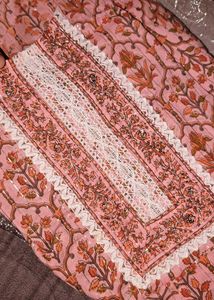 lace Floral Print Kurta Set