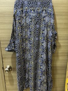 Blue &amp; Yellow Printed Kurta