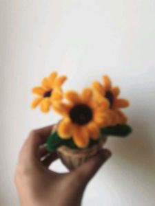 Cute Pipe Cleaner Sunflower Pot