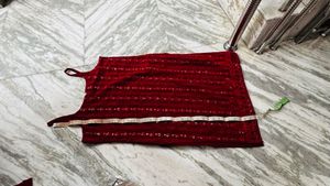 Maroon Sequined Kurta Set