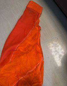 Designer Orange Kurta Set with Silver Embroidery