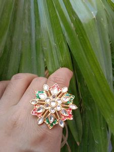 Exquisite Ethnic Cocktail Ring