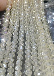 10 Cream Colour Crystal Beads String