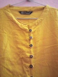 Straight Kurta for Women with Mandarin Collar