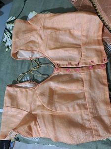 vintage Peach Saree with Blouse🌸