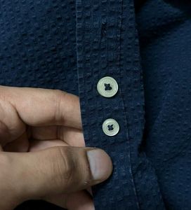 Men's Textured Button-Up Shirt