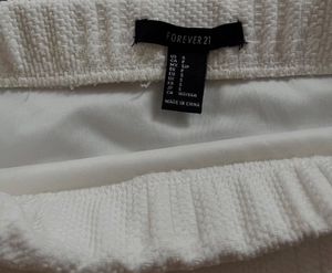 White Textured forever21 Skirt