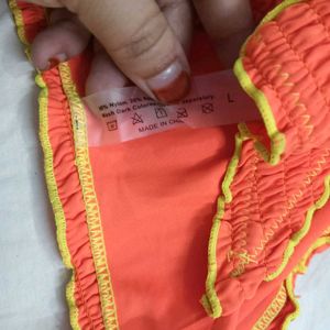 ⚛️ Orange Smocked Bikini Bottom
