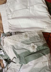 Beautiful Embroidery And Sleeves Design Kurti Set