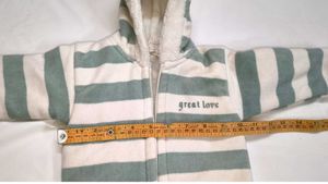 Striped Fleece Hooded Jacket